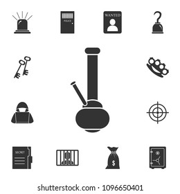 Bong icon. Simple element illustration. Bong symbol design from Crime collection set. Can be used for web and mobile on white background