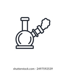 Bong-Symbol. vector.Editable stroke.linear style Zeichen zur Verwendung Web-Design, logo.Symbol-Illustration.