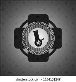 bong of marijuana icon inside retro style black emblem