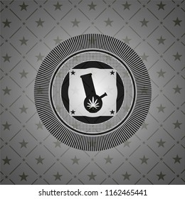 bong of marijuana icon inside retro style black emblem