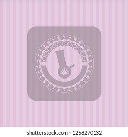 bong of marijuana icon inside retro style pink emblem