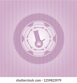 bong of marijuana icon inside retro style pink emblem