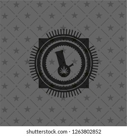 bong of marijuana icon inside retro style black emblem