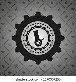 bong of marijuana icon inside retro style black emblem
