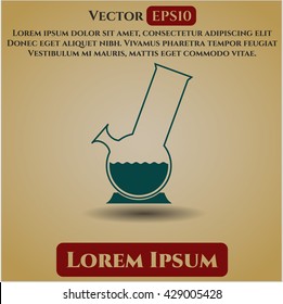 Bong Marihuana Symbol Vektorsymbol flach EPG App