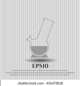 bong del icono de la marihuana símbolo del vector aplicación eps planos jpg