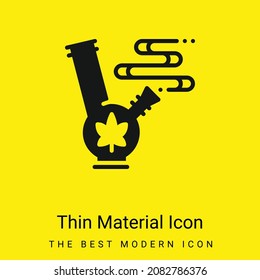 Icono mínimo de material amarillo brillante de Bong