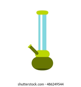 Bong for smoking icon in flat style on a white background vector illustration