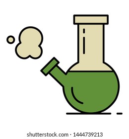 Bong for smoking. Isolated vector illustration on white background.