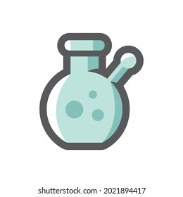 Icono del vector de tubería de humos de Bong Ilustración de dibujos animados