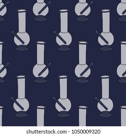 bong for smoking seamless doodle pattern