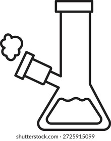Diseño de icono de línea de Vector Bong