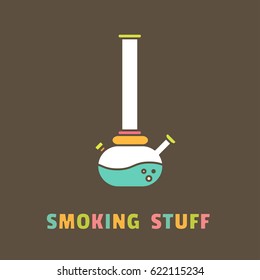 the bong. Vector single isolated icon. EPS 10. Isolated object.