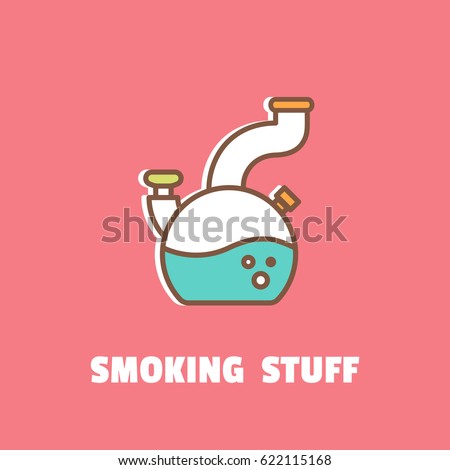 the bong. Vector single isolated icon. EPS 10. Isolated object.
