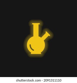 Bong Yellow Glowing Neon Icon