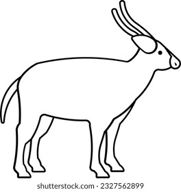 bongo antelopes forest antelopes goat sheep Outline