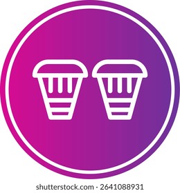 Bongo Colorful line Icon Style