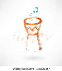 bongo drum grunge icon