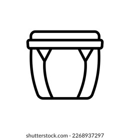 bongo drum icon vector design template in white background