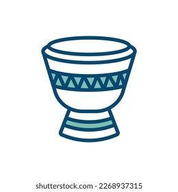 bongo drum icon vector design template in white background