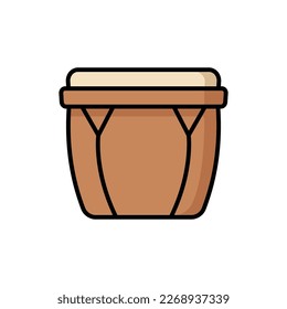 bongo drum icon vector design template in white background
