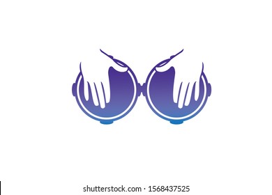 bongo drum music logo template