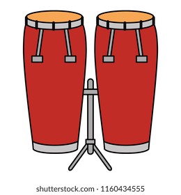 bongo drums tropical instrument