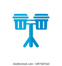 bongo flat icon sign. bongo symbol, logo illustration. Different style icons set. Pixel perfect vector graphics - Vector