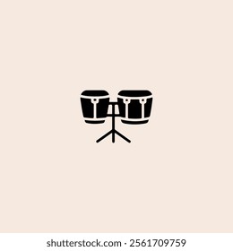 Bongo icon flat vector design.