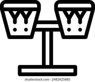 bongo icon. Thin Linear Style Design Isolated On White Background