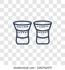 Bongo icon. Trendy linear Bongo logo concept on transparent background from Music collection