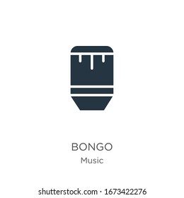 Bongo icon vector. Trendy flat bongo icon from music collection isolated on white background. Vector illustration can be used for web and mobile graphic design, logo, eps10