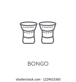 Bongo linear icon. Modern outline Bongo logo concept on white background from Music collection. Suitable for use on web apps, mobile apps and print media.