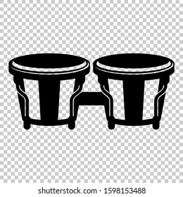 bongo music icon isolated on transparent background