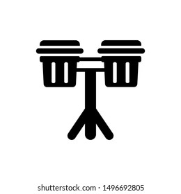 bongo solid icon sign.bongo symbol, logo illustration. Different style icons set. Pixel perfect vector graphics - Vector