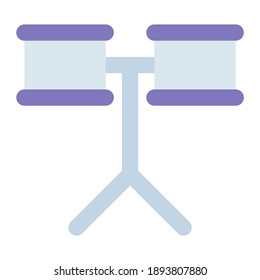bongo using soft color and flat style