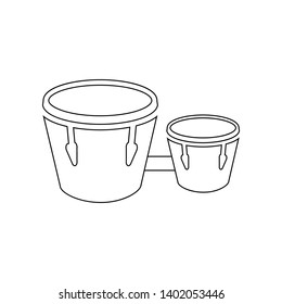 bongos icon. Element of music instrument for mobile concept and web apps icon. Outline, thin line icon for website design and development, app development