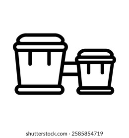 Bongos icon illustration in line style. Perfect for website mobile app presentation. Suitable for any user interface and user experience