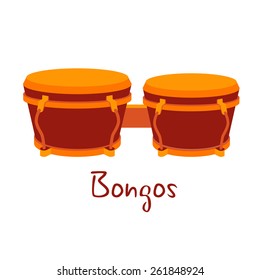 Bongos musical instrument vector