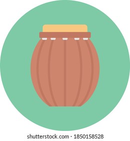 bongos vector flat colour icon 