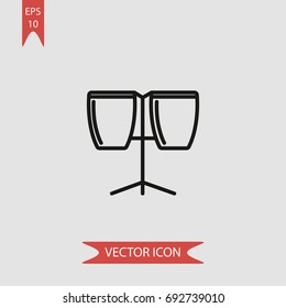 Bongos vector icon, illustration symbol