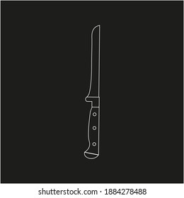 Knochenmesser. Illustration für Web und Mobile
