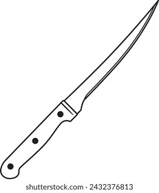 Boning Knife - Kitchen Knife Illustration in Vector