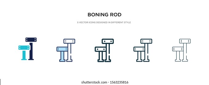 boning rod icon in different style vector illustration. two colored and black boning rod vector icons designed in filled, outline, line and stroke style can be used for web, mobile, ui svg