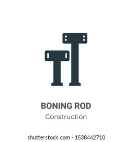 Boning rod vector icon on white background. Flat vector boning rod icon symbol sign from modern construction collection for mobile concept and web apps design. svg