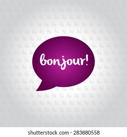 bonjour balloon vector
