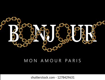 Bonjour Mon Amour Paris (Hello My Love Paris in French) Text