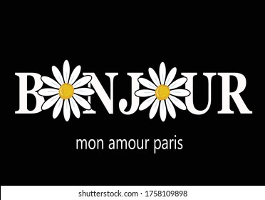 Bonjour Mon Amour Paris (Hola mi amor París en francés) Textos