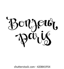 Bonjour Paris card or poster.