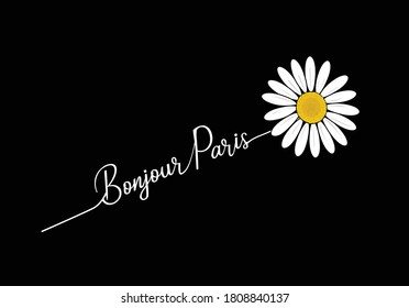 bonjour paris (hello paris in english) dasiy bonjour paris (hello paris in french) bonjour france seamless pattern textureeifell tower vector design butterfly bonjour  Eiffel Tower and 
